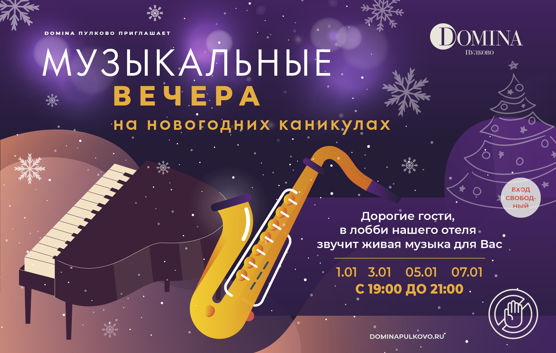 Живая музыка в новогодние праздники